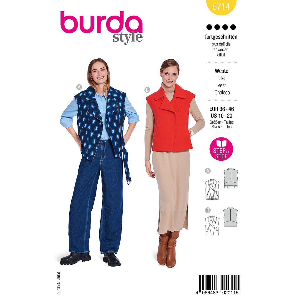 [B5714] Patron Burda 5714 - Gilet