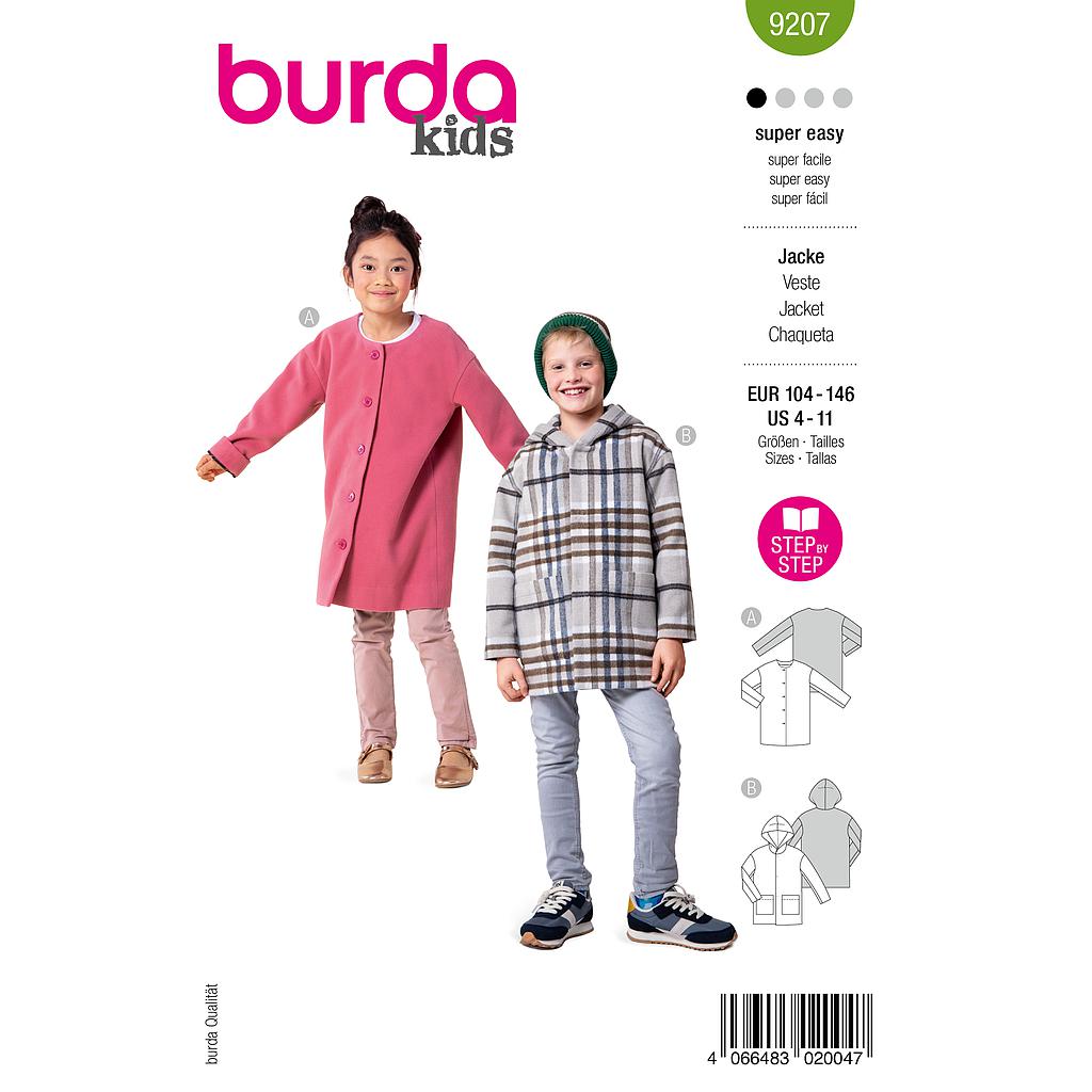[B9207] Patron Burda 9207 - Manteau