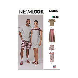 Patron New Look 6805 -  Vêtements de nuit unisexes