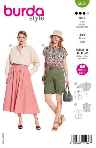 [B5636] Patron Burda 5636 - Chemisier