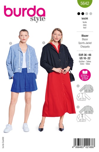 [B5642] Patron Burda 5642 - Blazer