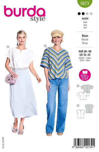 [B5673] Patron Burda 5673 - Chemisier