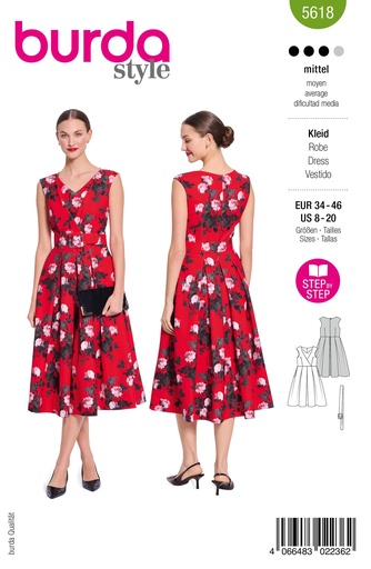 Patron Burda 5618 - Robe