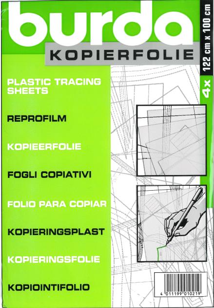 [1021] Reprofilm Transparent  Burda 4 x (122 x 100 cm)