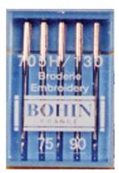 Bohin 93207 - Aiguillles machine talon plat 130/705H - 75/90 broderie  - 75-90 - 