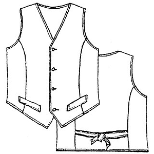 Patron Frégoli 422 - Gilet de costume classique garçon 12 à 16 ans