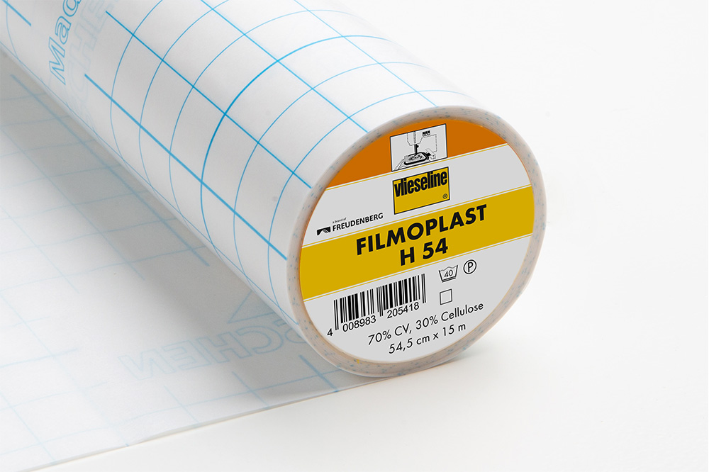 H54 Filmoplast® Entoilage déchirable autocollant - blanc - 54.5cm x 15m