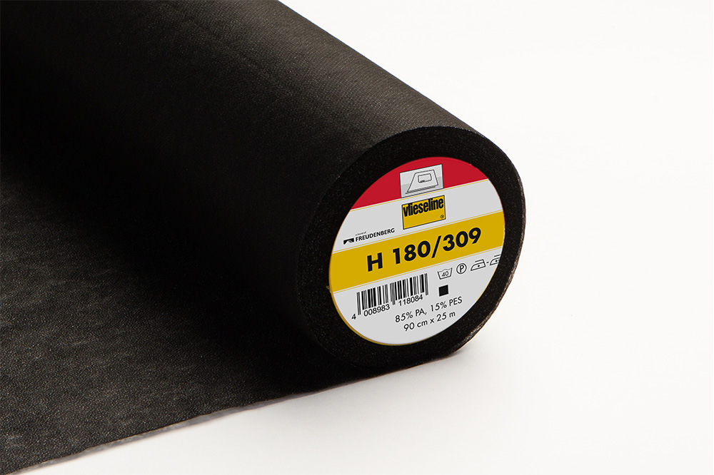 [53615912] H 180 Entoilage thermocollant souple - noir - 25m x 90cm 