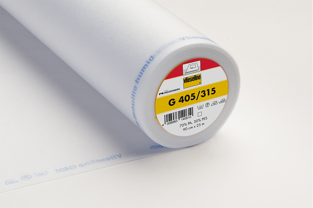 G 405 Entoilage thermocollant souple - blanc - 90cm x 25m