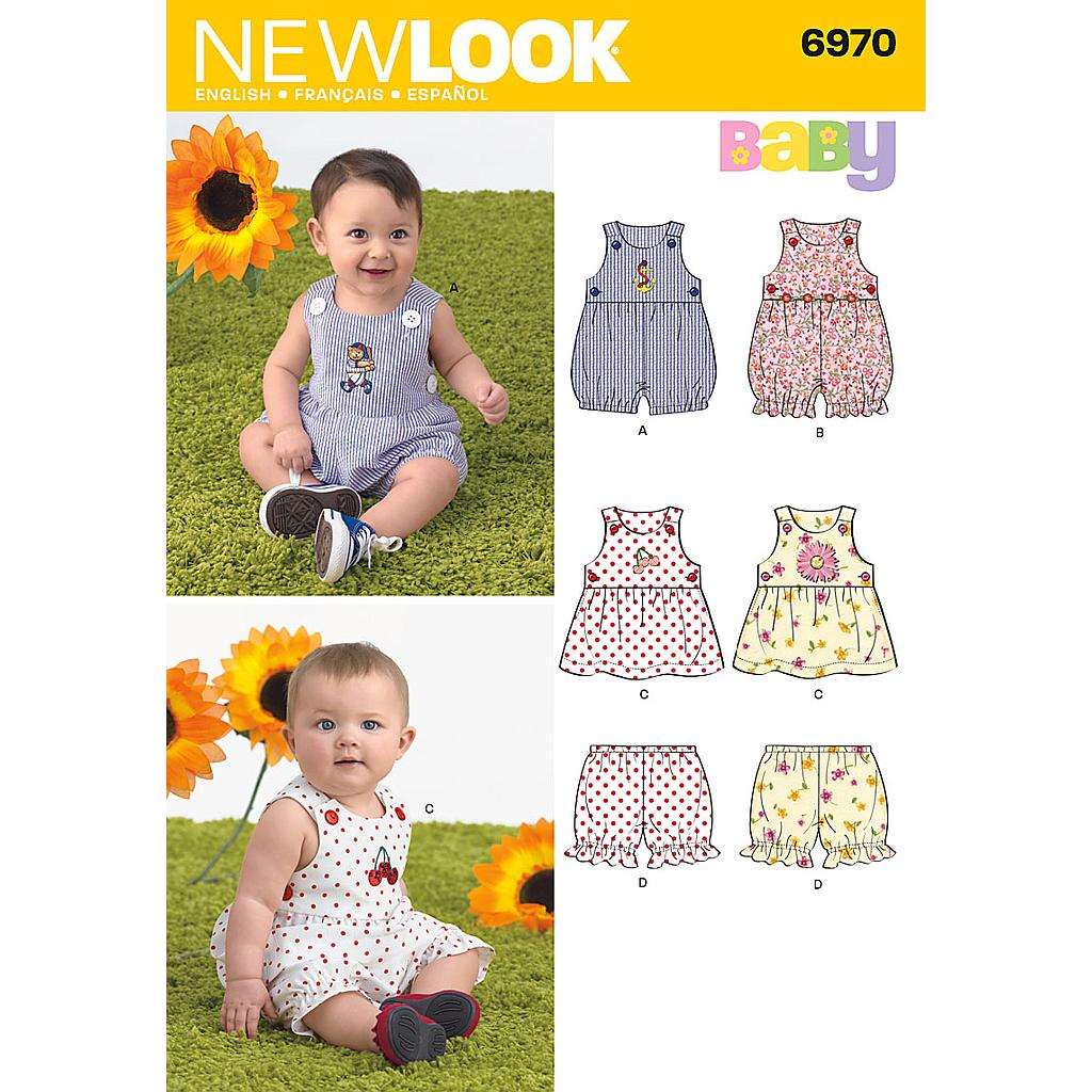 [NL6970] Patron New Look 6970 ensemble bébé