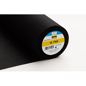 G740 Entoilage coton mi - lourd - noir - 25m x 90cm 