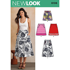 Patron New Look 6106 Jupe