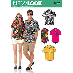 Patrón New Look 6197 Camisa mixta