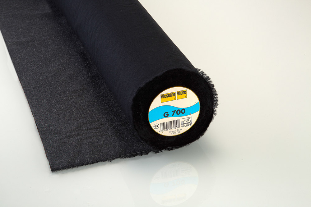 G 700 Entoilage coton mi - lourd - noir - 90cm x 25m