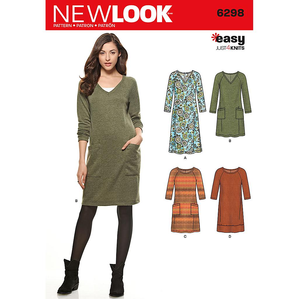 [NL6298] Patron New Look 6298 Robe tunique 