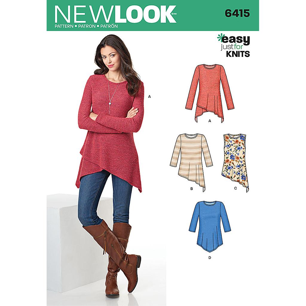 [NL6415] Patron New Look 6415 Tunique