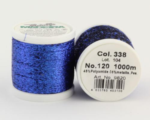 Bobine de fil tricot METALLIC n°120 : 1000m : 338 Navy Blue