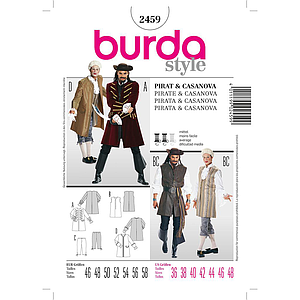 Patrón Nº2459 Burda Histórica: Pirata. Casanova