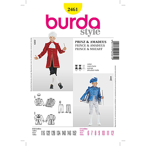 Patrón Nº2461 Burda Histórica: Principe. Wolfgang Amadeus