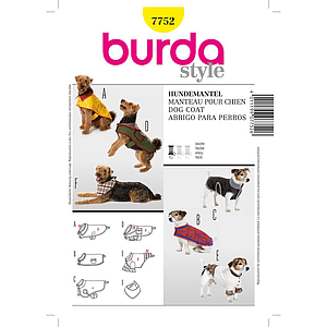 Patron Burda 7752 Idée Creative Manteau pour chien