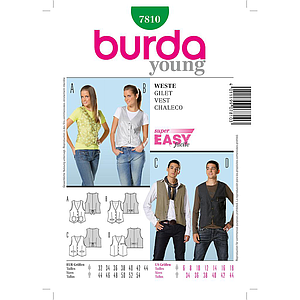 Patron Burda 7810 Gilet