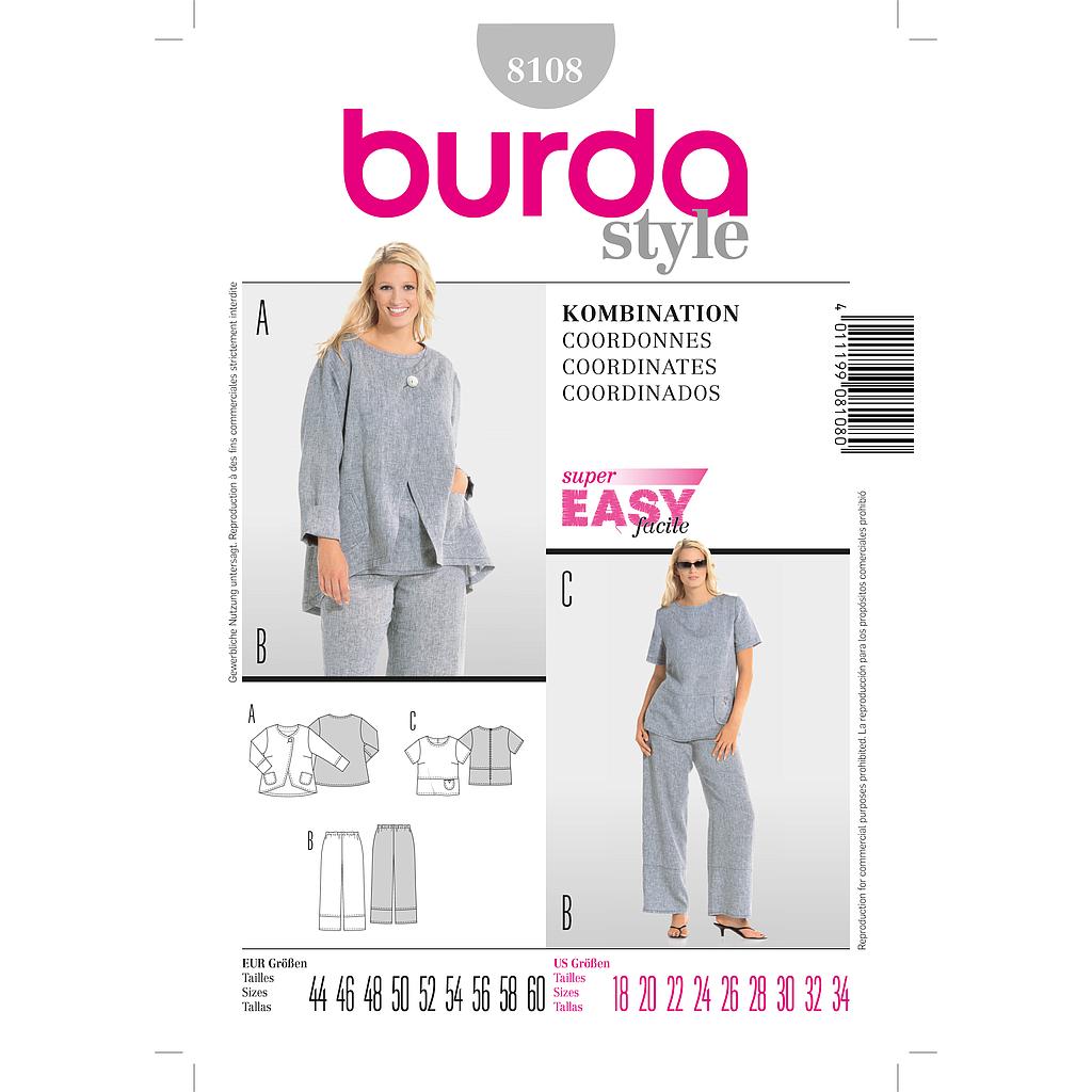 [B8108] Patron Burda 8108 Ensemble