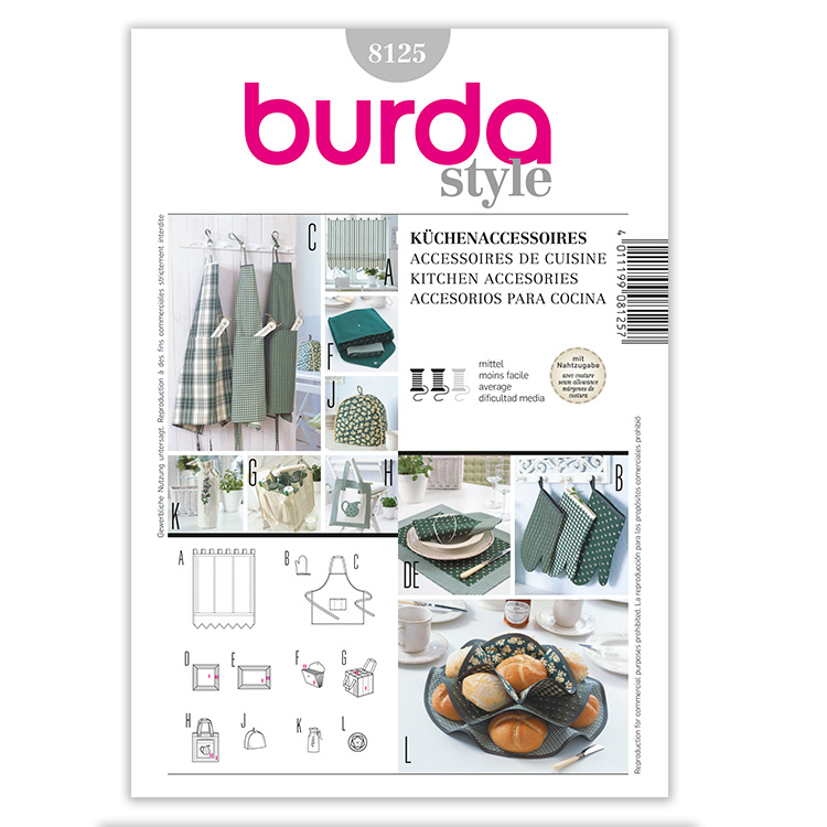 [B8125] Patron Burda Creative 8125 Accessoires pour la cuisine