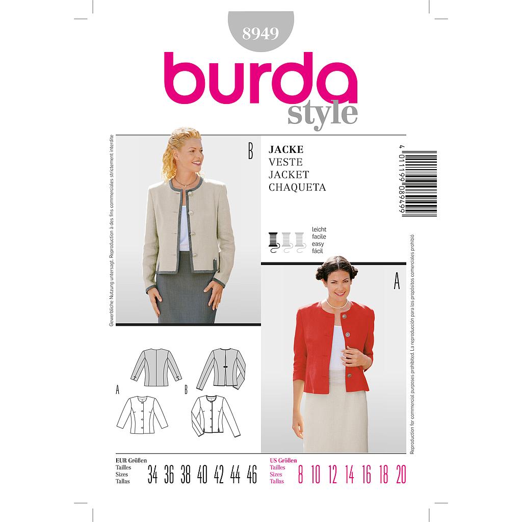 [B8949] Patron Burda 8949 Veste