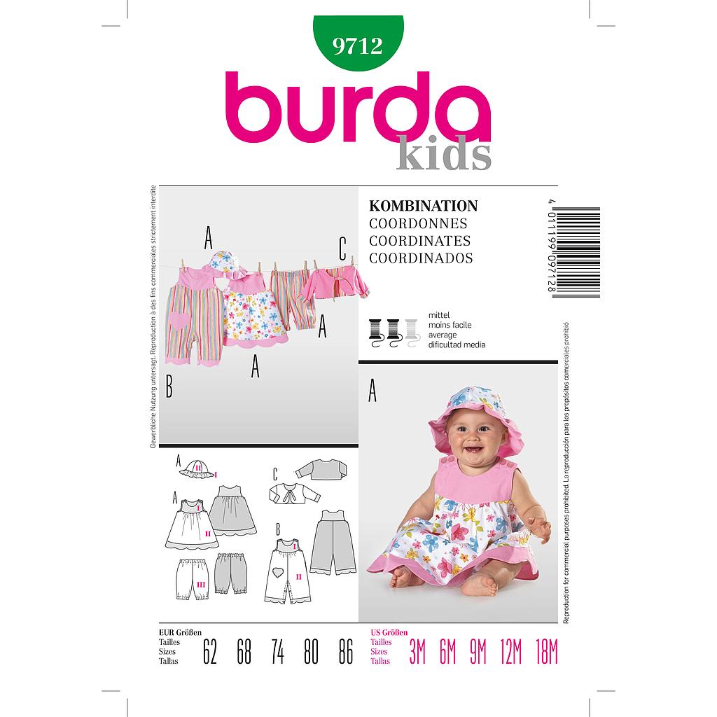 [B9712] Patron Burda 9712 Kids Ensemble