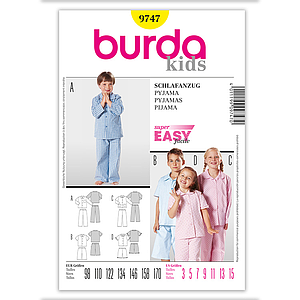 Patrón Nº9747 Burda Kids: Pijama