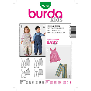 Patron N°9772 Burda kids : Pantalon et jupe