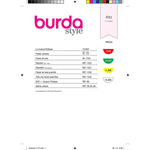 Plaquette Tarifs BURDA A5