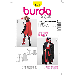 Patrón Nº2435  Burda Carnaval: Drácula. diablilla 