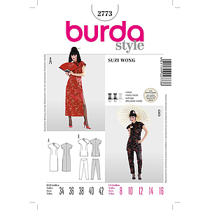Patron Burda Carnaval 2773 - Déguisement Suzie Wong Femme