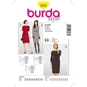 Patrón Nº7137 Burda: Vestido