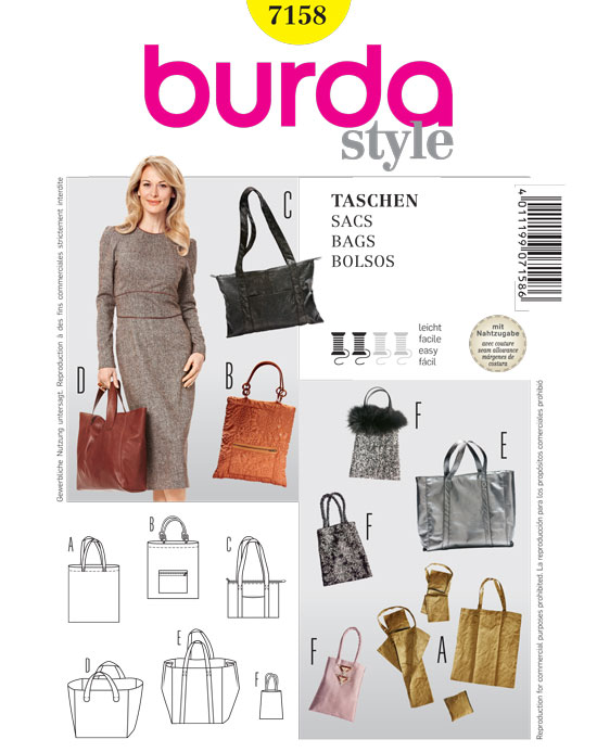 Patron N°7158 Burda : Sacs