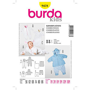 Patron N°9478 Burda Kids: Coordonnés
