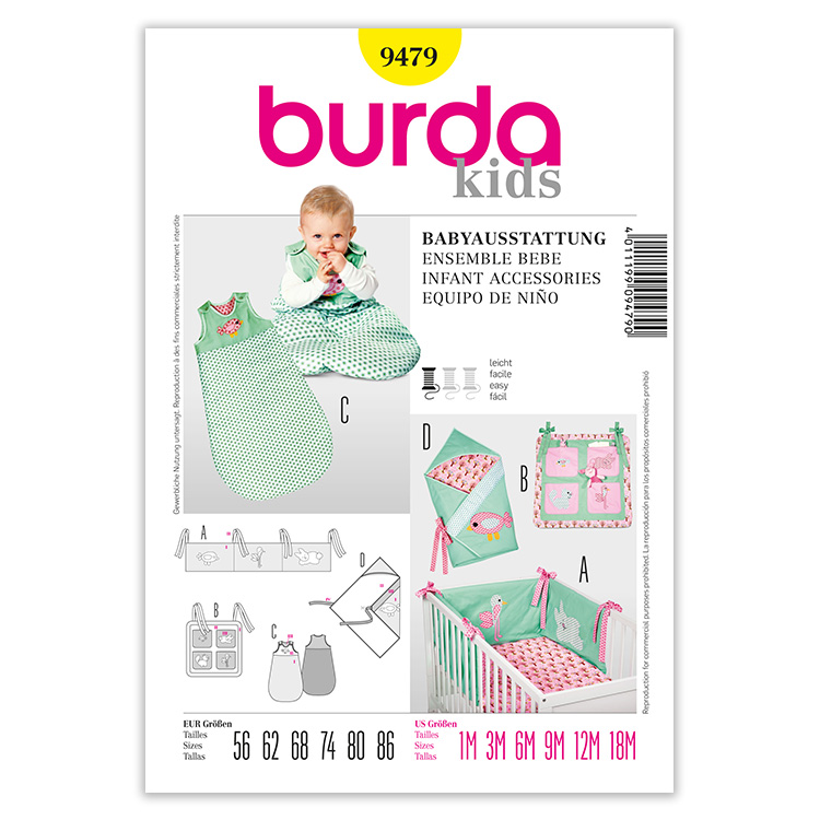 [B9479] Patron Burda 9479 Kids Ensemble bébé