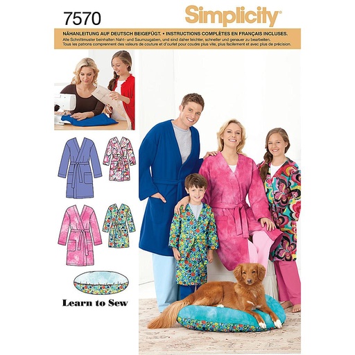 [S1946.A-(S7570)] Patron Simplicity 1946 Peignoirs la Famille