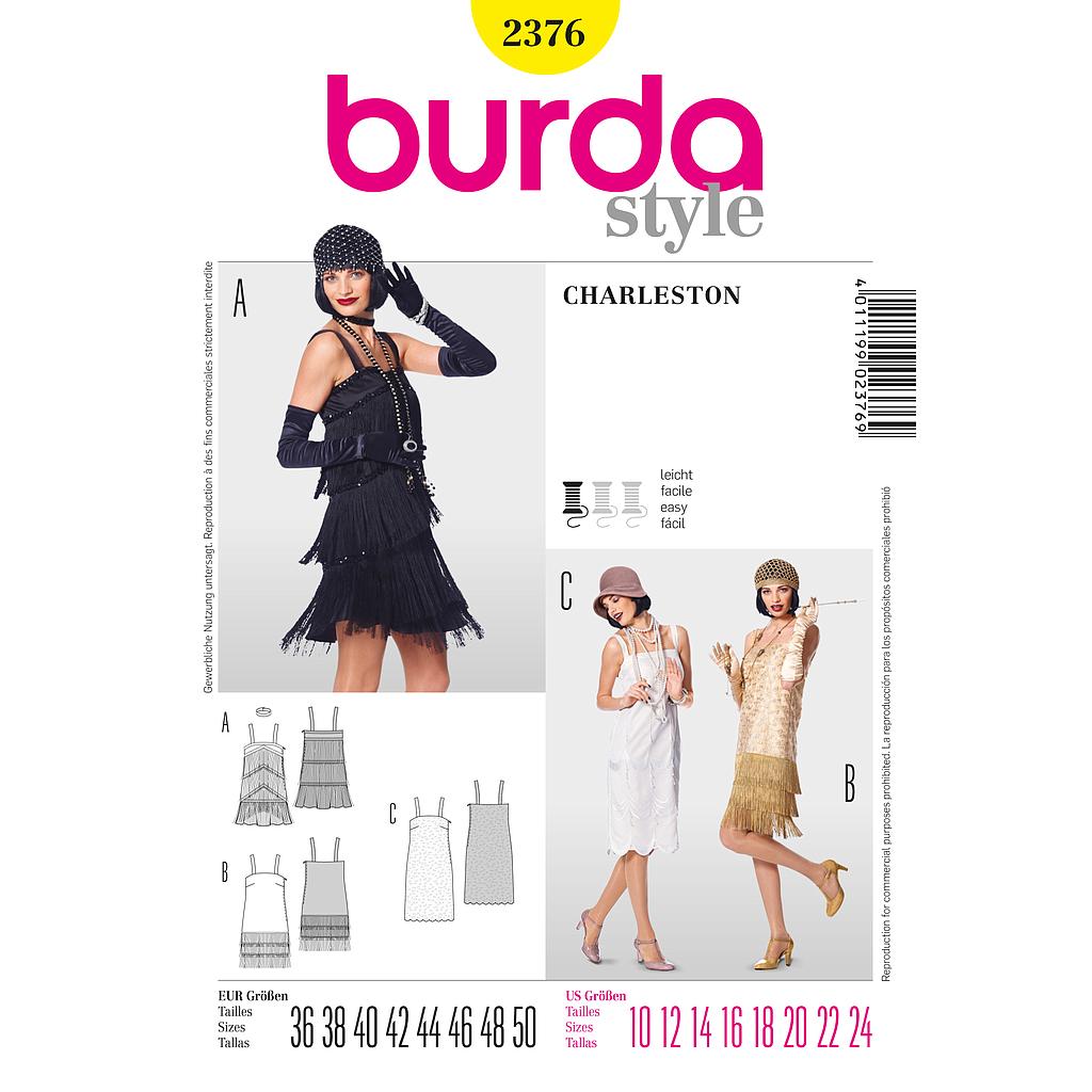 [B2376] Patron Burda Carnaval 2376 - Déguisement Charleston Femme