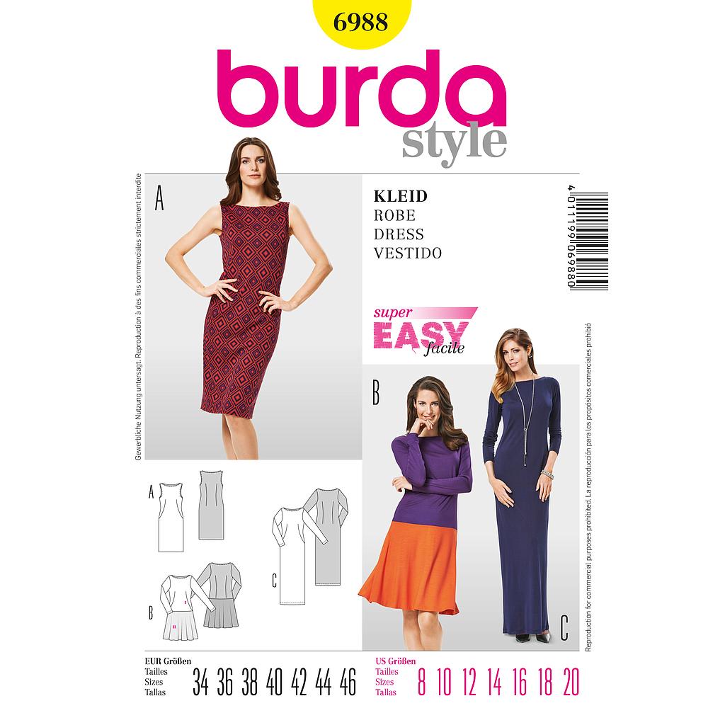 [B6988] Patron Burda 6988 Robe