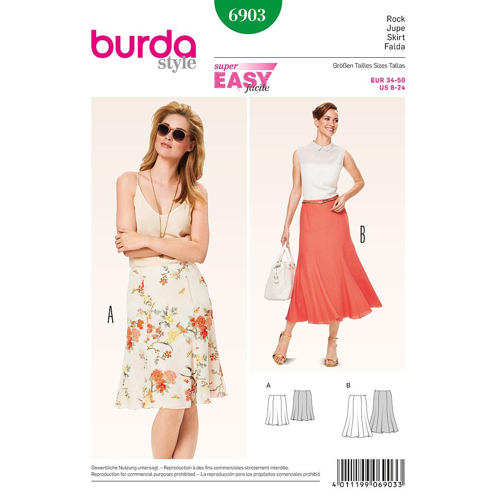 [B6903] Patron Burda 6903 Jupe
