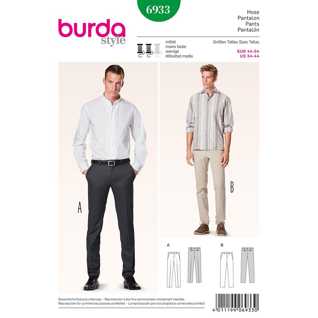 [B6933] Patron Burda 6933 Pantalon