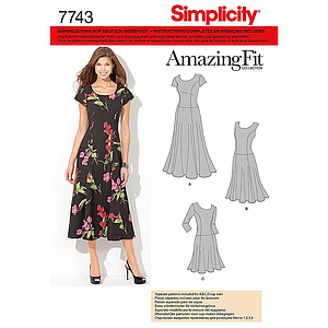 Patrón N°7743.AA Simplicity : Vestido Mujer