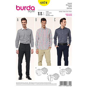 Patrón Nº6874 Burda Style: Camisa