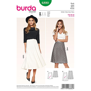 Patron Burda 6880 Jupe