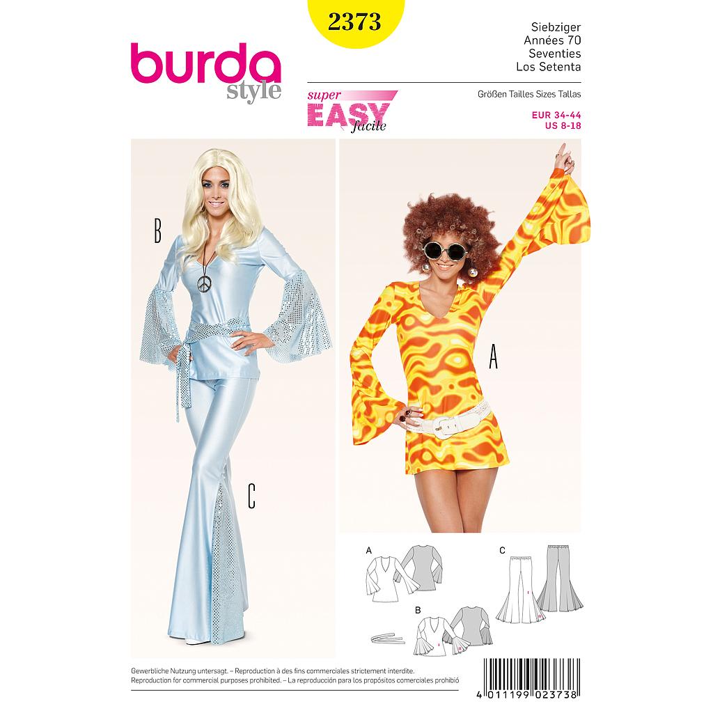 [B2373] Patron Burda Carnaval 2373 - Déguisement année 70 Femme