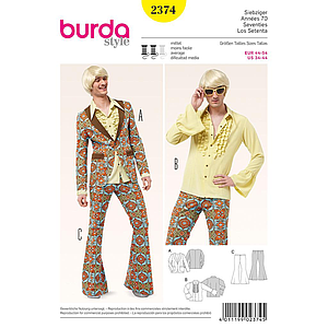Patrón Nº2374 Burda Carnaval: Los setenta