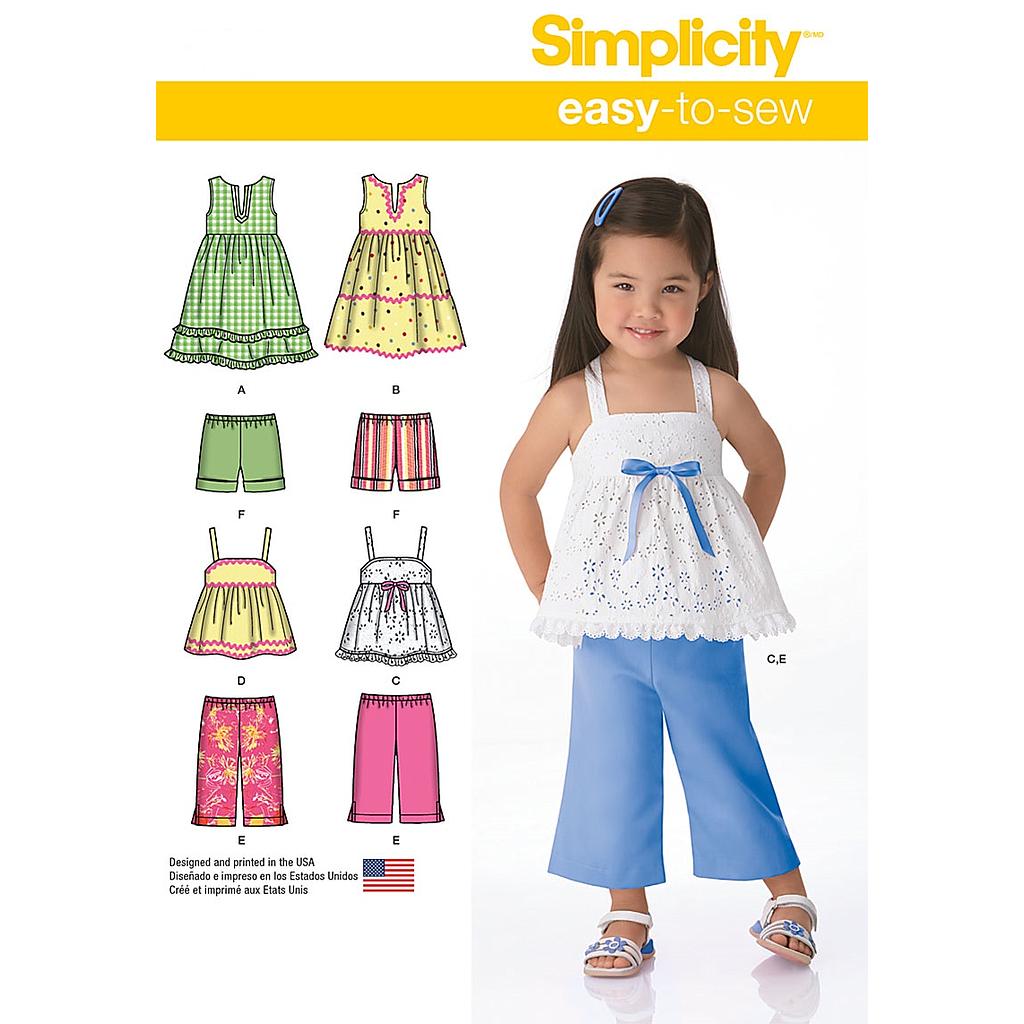 [S1451.A-(S7784)] Patron Simplicity 1451 Ensemble fillette