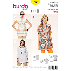 Patrón Burda 6809 Blusa y túnica